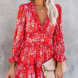 “Shake It Up Floral Ruffle Dress” from Vici